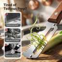 3 x 3 in 1 Vegetable Fruit Peeler - 2 Pack Stainless Steel Vegetable Fruit Peelers with Wooden Handle - Multifunctional Kitchen Utensils Gadgets