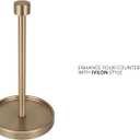 Ivilon Countertop Paper Towel Holder - Modern End Cap Minimalist Design - Color Warm Gold