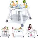 Time Followers® Baby Activity Center - 3-Stage Standing Play Center Jumpers and Bouncers with 360°Rotating Seat, Music, Lights, Montessori Inspired Interactive STEM Exersaucer Toys for Baby Ages 6M+