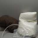 Furhaven 35" Round Orthopedic Dog Bed for Large/Medium Dogs w/ Removable Washable Cover, For Dogs Up to 50 lbs - Sherpa & Suede Snuggery - Espresso, 35-inch