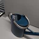 1 Gallon Metal Watering Can with Removable Spout, Nice Galvanized Steel Water Can with Embossed Design for Indoor and Outdoor Plants (Ocean Blue)