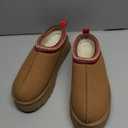 Genuine Suede Platform Slippers for Women Fuzzy Winter Warm Shoes Indoor Outdoor size 11