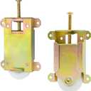 Sliding Mirror Closet Door Rollers Replacement Hardware Fits Contractors Part #W8020C or Hard 1775 Wardrobe Doors Wheels, 1-1/2" Durable POM Concaved Ball Bearing Wheel, 2 Pack