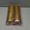 Decor Mesh Poly Ribbons 10 Inch x 30 Feet Each Roll Metallic Foil Mesh Ribbon Christmas Tree Decorative Mesh Red and White Rolls for Xmas Wreaths (Gold+Gold Foil)