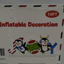 Meland 10FT Christmas Inflatable Outdoor Decorations, Christmas Blow Up Joy with Dancing Penguins & Candy Cane,Lighted Outdoor Yard Inflatable Cute Xmas Decor for Holiday Lawn Display