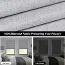 LazBlinds No Drill Roman Shades for Windows, Cordless Blackout Window Shades with UV Protection, Polyester Fabric for Bedroom & Living Room, 24" W x 64" H, Grey