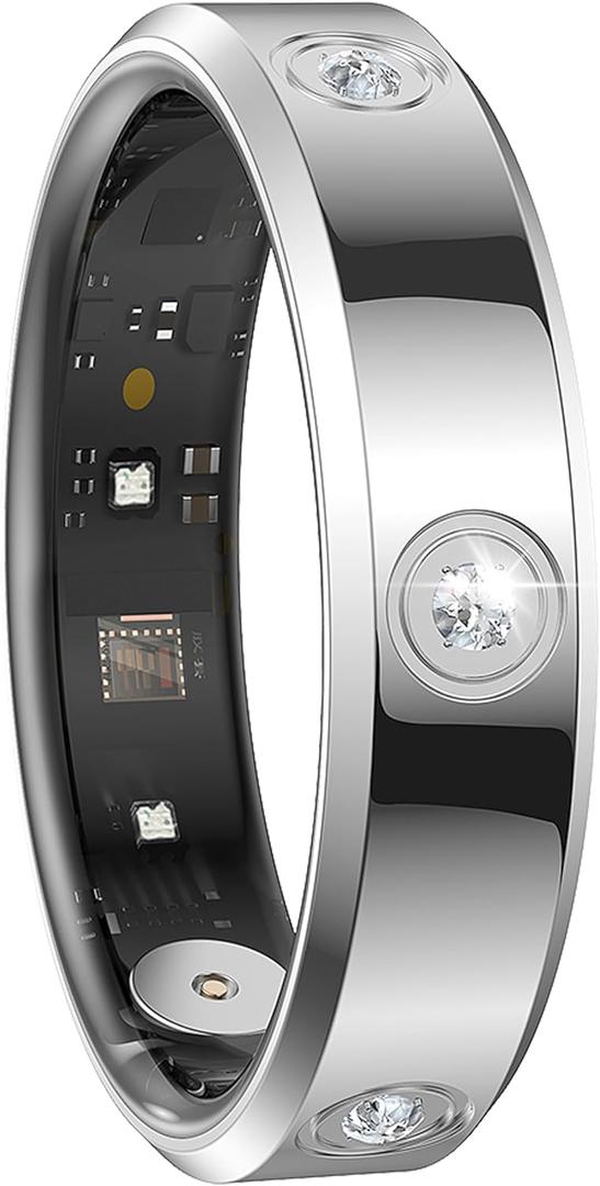 Smart Ring Ultra Narrow Heart Rate Monitor Comfortable Sleep Ring Health Fitness Tracker Pedometer Step Counter Calorie Waterproof Ladies Smart Rings for Women Men Anillo Inteligente #7