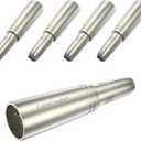 CableCreation [5-Pack XLR 3 Pin Male to 1/4" 6.35mm Female Jack Socket Audio Adapter 1/4 Inch TRS to XLR, Silver
