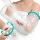 HONYAO Cast Covers for Shower Arm Adult, One-Handed Application Waterproof Shower Sleeve for Arm Cast, No Assistance Needed Reusable Self Protector for Bandage Wound Care Supplies Surgery