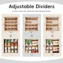 Shoe Organizer for Closet, 3 Pack Shoe Storage Bins with Clear Cover, Adjustable Dividers Fits 24-48 Pairs, Beige