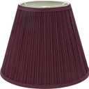 Aspen Creative 33052, Hardback Empire Transitional Spider Lamp Shade, Mushroom Pleated Burgundy, 7" Top x 13" Bottom x 10" Slant