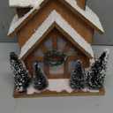 HOMirable Christmas Decorations for Home Led Lighted Wooden Snow Winter Scene Christmas Village Ski Lodge with Timer Farmhouse Tree Wreath House Rustic Tabletop Holiday Decor Xmas Signs