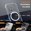 COOLQO Magnetic for iPhone 16 Pro Case, Compatible with MagSafe, 15 FT Military Grade Drop Protection, Scratch-Resistant Back Non-Yellowing Protective Shockproof Slim Phone Bumper Case, Clear