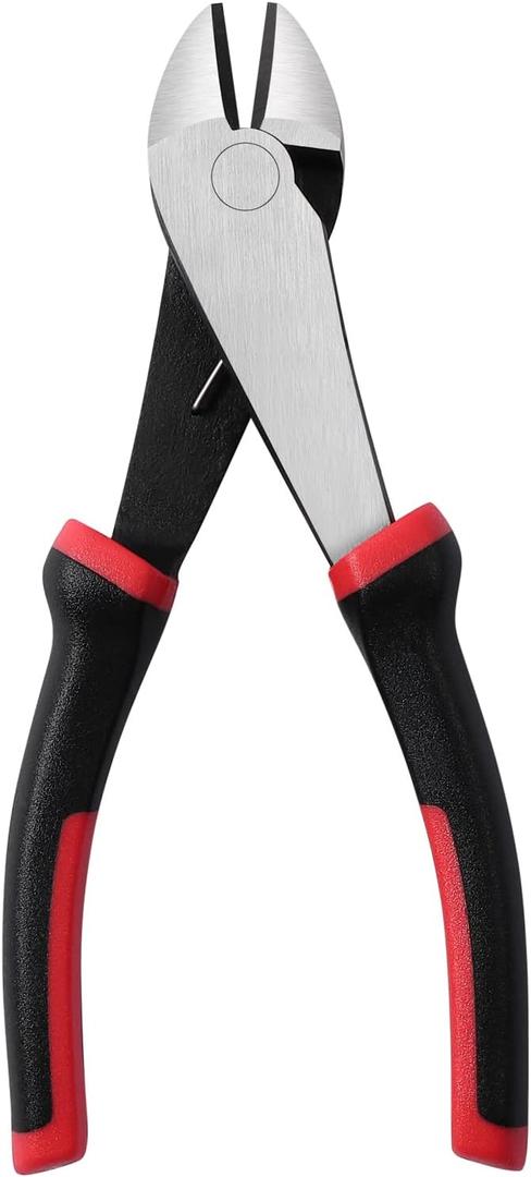 IGAN 7-inch Wire Cutters, Spring-loaded Side Cutters Dikes, Ultra Tough and Durable Diagonal Cutting Pliers in CRV Steel, Heavy Duty Cutting Pliers for Electrical, Artificial Flowers and Homes (7''x1)
