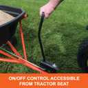Agri-Fab 45-0527 110 lb. Tow- Behind Lawn & Garden Broadcast Spreader for Seed,Fertilizer,Salt,Ice Melt; Easy to use Flow Control from Seat of Riding Lawn Mower, 110lb Capacity
