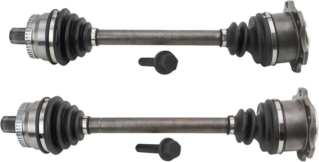 TRQ Front CV Axle Shaft Assembly Set Compatible with 1996-2001 Audi A4 Quattro 2000-2005 Volkswagen Passat
