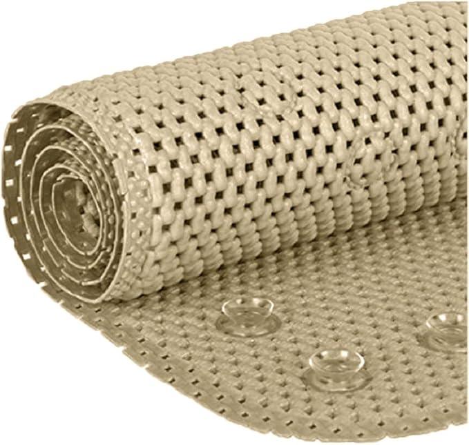 Bathtub Mat Non Slip, Bath Mat for Tub Non Slip, Tub Mat Extra Large 36 x 17 in, Bathtub Mat with Suction Cups & Drain Holes, Soft Foam, Machine Washable, Light Khaki