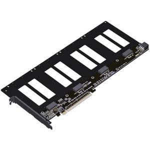 JMT ADT-R37 PCIe5.0x16 to 4-Port U.2/EDSFF Hard Disk Split Card 4x128Gbps 1 to 4 Expansion Adapter Compatible with Gen3/Gen4/Gen5 (R37D 5.0,to 4* E1.S/E3.S)