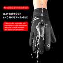 Winter Warm Gloves Men Women, Windproof Waterproof Thermal with Touchscreen Fingers & Anti-Slip Palm for Cool Weather Running Cycling Driving Hiking Biking Walking Sports Soccer, Freezer Work (Medium, Black)