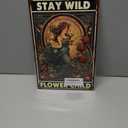 LIUAXICIA Tin Sign Bar Hippie Stay Wild Flower Child for Living Room Bedroom and Office Home Kitchen 8x12inch