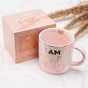 80th Birthday Gifts for Women - Funny Gag Turning 80 Plus Years Old Birthday Gift Ideas for Grandma, Mom, Sister, Wife, Best Friends, Retired Coworkers - Pink Marble Mug, Ceramic 11.5oz Coffee Cup