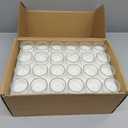 Housecret Pack of 48Warm White Unscented Clear Glass Filled Votive Candles. Hand Poured Wax Candle Ideal Gifts for Aromatherapy Spa Weddings Birthdays Holidays Party