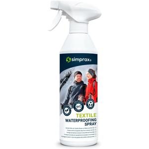 simprax Textile Waterproof Spray Eco-Friendly & Skin-Safe | Water-Based Waterproofing for Gore-Tex, Sympatex & Softshell | Biodegradable Waterproofing Spray for Fabric Outdoor | Made in Germany (17 Fl Oz (Pack of 1))