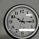 Elegant 12-Inch Indoor/Outdoor Analog Clock with Thermometer - Silent & Stylish