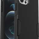 OtterBox iPhone 12 and 12 Pro Commuter Series Case - Single Unit Ships in Polybag, Ideal for Business Customers - Black, Slim & Tough, Pocket-Friendly, with Port Protection