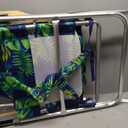 17" Tall Beach Chair with Canopy Shade,Support to 350LBS, Green Leaf