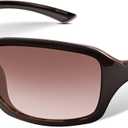 KastKing Alanta Polarized Sport Sunglasses for Men and Women,Ideal for Driving Fishing Cycling and Running,UV Protection (Frame: Dark Brown /Lens: Brown)