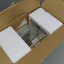 HighFree Large Wedding Card Box with Glass Sides & Acrylic Slot Lid, Handmade Brass Gold Geometric Card Box with Lock, Clear Keepsake Display for Wedding Reception & Decor (9.3x4.5x11.8 in)