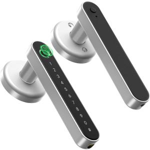IRONZON Fingerprint Door Lock with Handle Smart Door Lock with Keypad for Home Hotel Office Apartment Bedroom