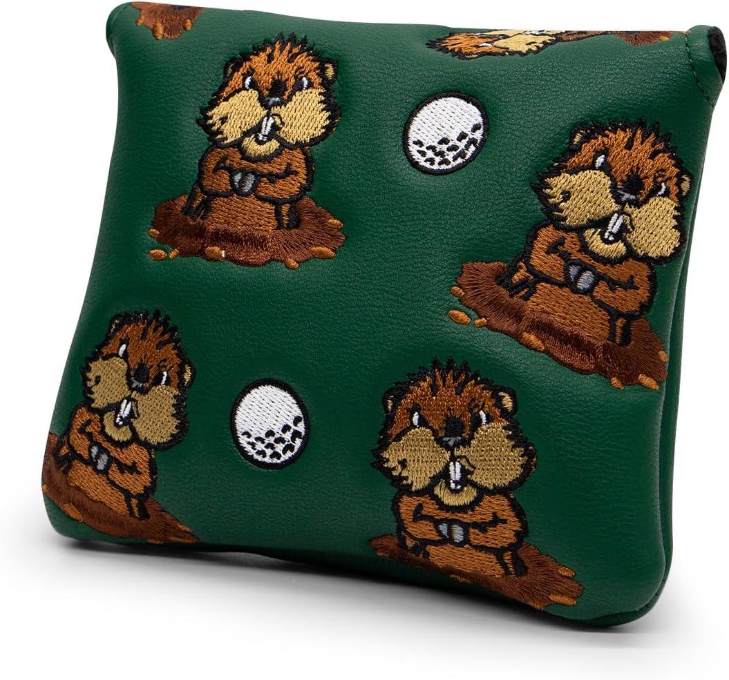 Barudan Golf Groundhog Golf Driver Head Cover Headcover 3 Wood Cover Hybrid Headcover Putter Head Cover -Fairway Rescue Wood Head Cover fits for Cobra, Taylormade, Ping