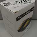 2-in-1 Portable Car Heater & Cooler Fan, 12V Fast Windshield Defroster and Defogger with 360 Rotation, Plugs into Cigarette Lighter (Yellow)