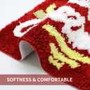 Red Bathroom Rugs Christmas Bath Mat Extra Thick Soft Absorbent Bathroom Mat Non Slip Washable Quick Dry for Christmas Decorations, 31" x 20"