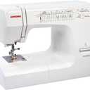 Janome HD5000 Heavy-Duty Sewing Machine for Beginners - Portable Mechanical Sewing Machines with Accessories and Cover, Leather Stitching Machine for Hemming, Clothes, Jeans, Quilting, Upholstery