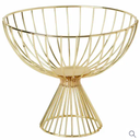 Gallery Metal Footed Gold Basket