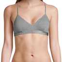 Calvin Klein Women's Motive Cotton Lightly Lined Bralette Bra (Grey Heather)