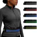 Colorway LED Running Belt - Reflective Running Gear with Removable Light Strip, 5 Bright Colors, USB Rechargeable, Adjustable Waist Pack, High Visibility, Night Safety Belts for Men and Women (Regular (30+in))