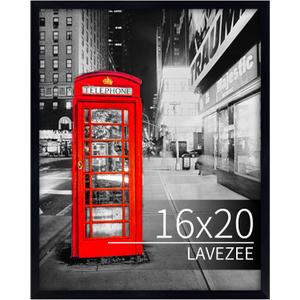 16x20 Poster Frame Black Display 16 x 20 Inch Gallery Photo Picture Frame for Wall Hanging, 1 Pack