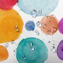 DYNH Colorful Polka Dot Camper RV Shower Curtain for Travel Trailer Bathroom, Kids Camping Small Narrow Shorter Fabric Shower Curtains Set, Happy Camp Outdoor Decor Accessories with Hooks 47X64 (Blue)