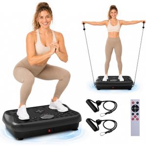 Vibration Plate Exercise Machine, Whole Body Vibrating Platform for Lymphatic Drainage Weight Loss, 300 Speed Levels Shake Board with LED Display, 450 Lbs Capacity, Fitness Equipment for Home Gym