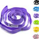 Stretching Strap Yoga Strap with Loops, Stretch Straps for Physical Therapy, Non-Elastic Exercise Strap for Pilates, Dance and Gymnastics with Workout Guide (Purple)
