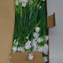 AmyHomie 20 Bundles Artificial Flowers for Outdoor Outside Spring Summer Decoration UV Resistant Faux Flowers No Fade Fake Plastic Plants Garden Porch Window Box Decorating (Pure White)