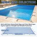 20 x 40 ft Pool Safety Net Cover with Anchors, 10 cm Mesh Premium Pool Safety Cover, Inground Heavy-Duty Protective Netting, Easy to Install, Remove and Store, Safe for Children Pets