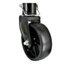 Rockane Black 6'' Black Trailer Jack Swivel Caster Wheel Replacement, Heavy Duty 1200lbs Capacity with Pin for Soft Ground Roll, Fits Any Boat Hitch Camper RV- Black
