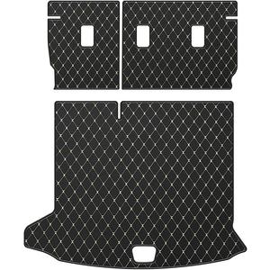 Trunk Liner & Backrest Mat for 2019-2024 2025 Cadillac XT4 - Custom Fit PU Leather Cargo Liner and Rear Backrest Protector- All Weather Anti-Slip Waterproof Easy to Clean Cargo Mats