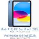 Feams for iPad (A16) 11th Generation 11 Inch 2025, iPad 10th Generation Case 10.9 Inch 2022, Slim iPad A16 Case Clear Back Cover with Pencil Holder & Auto Sleep, Simple Flowers