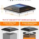 12 Pack 4x4 Solar Post Cap Lights Outdoor, 3 Modes 16 LED Fence Post Solar Lights, Focused Lens Deck Fence Post Lights Solar Powered Waterproof Fits 4x4 3.5x3.5 Vinyl Wooden Posts for Deck Porch
